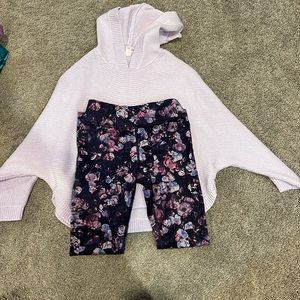 Purple Outfit That Includes Cat and Jack Sweater with Athleta Girl Leggings